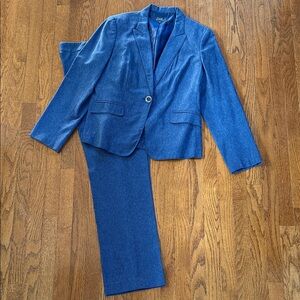 Emily Elegant Navy Pinstripe Women's Pantsuit Size 12